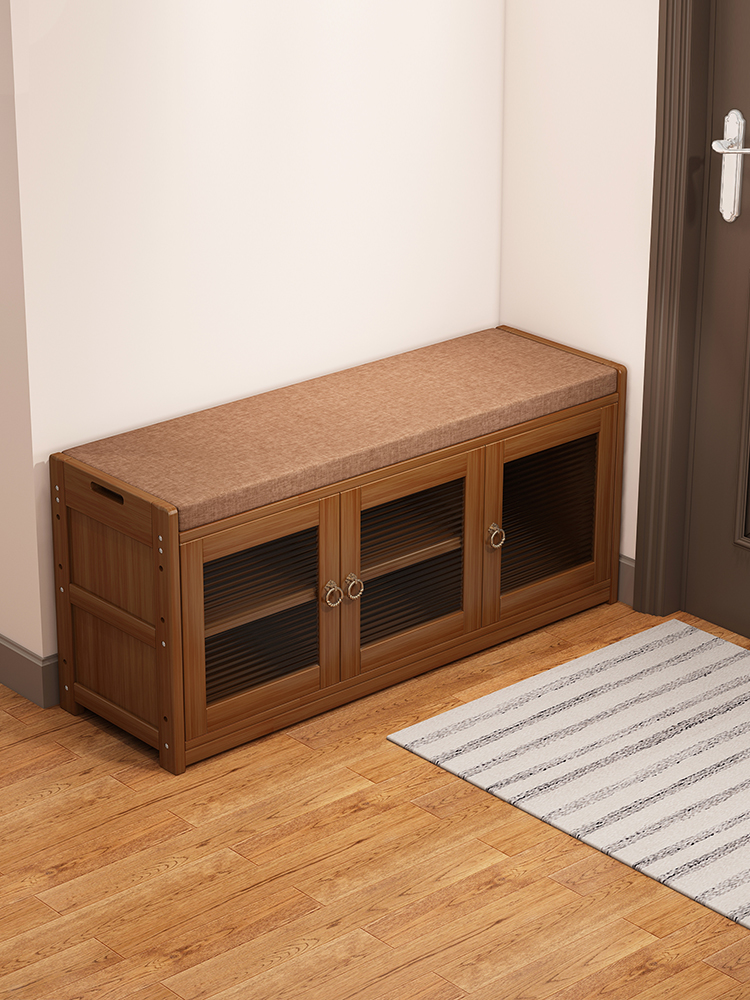 鞋架门口可坐换鞋凳坐垫软包入门鞋柜坐凳一体穿鞋凳创意换鞋柜