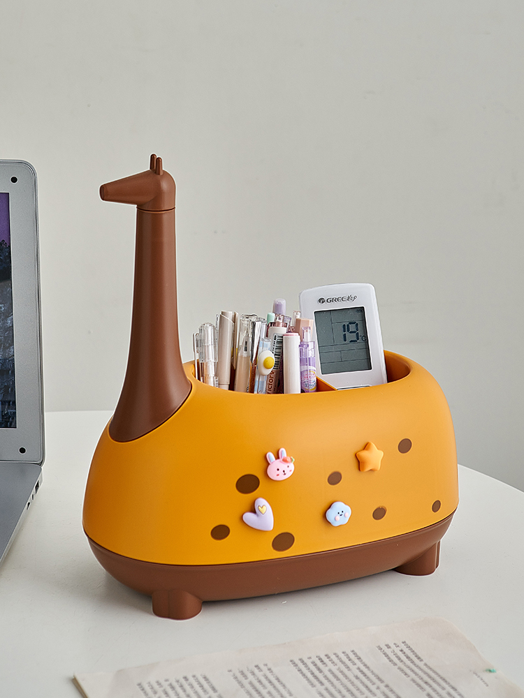 长颈鹿大容量笔筒创意可爱收纳盒办公室学生桌面儿童女孩男孩礼物