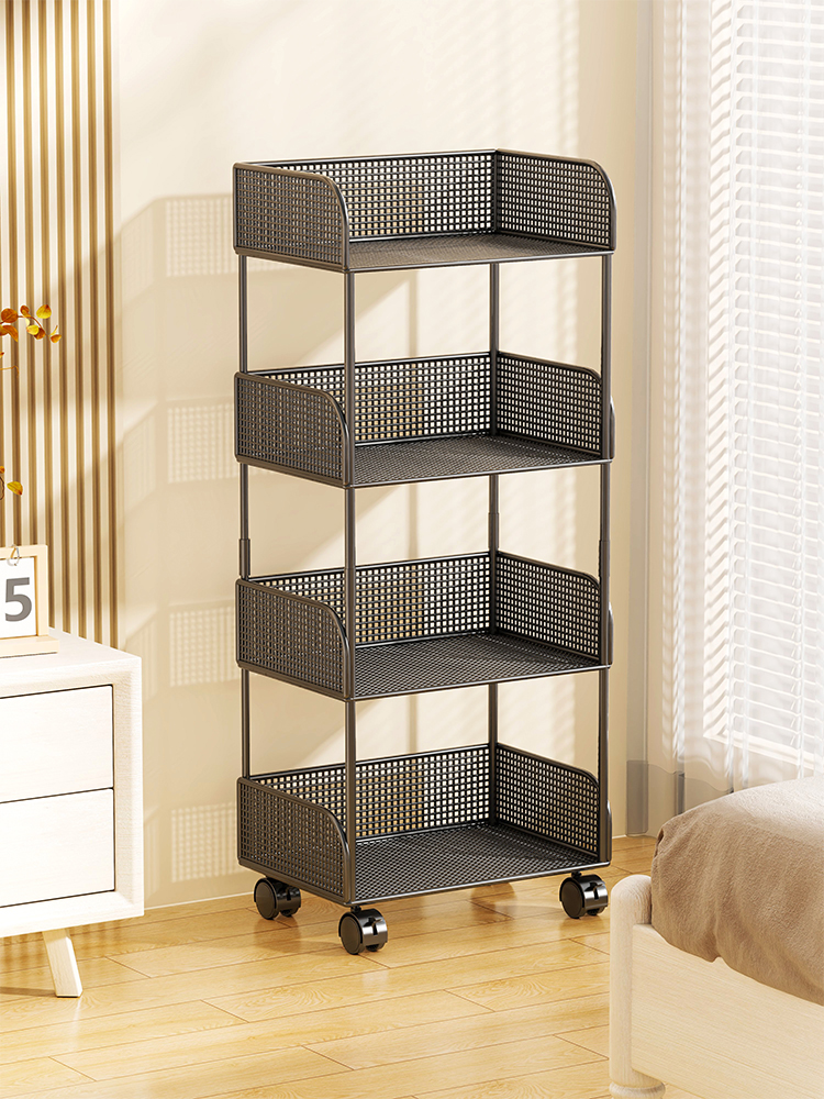 置物架书架学生书桌旁可移动落地储物柜家用多层儿童绘本收纳架子