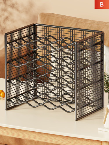 水杯收纳架大容量铁艺保温杯茶杯放置家用橱柜内多层红酒储物架子