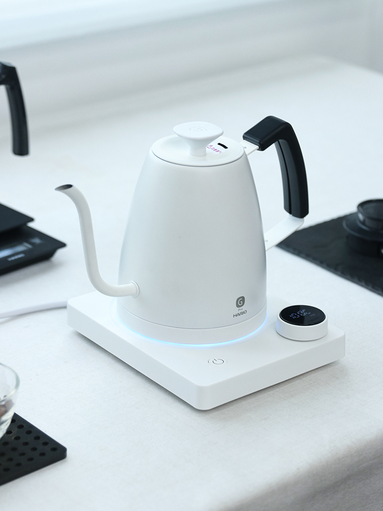 HARIO日本不锈钢智能细口控温咖啡手冲壶防干烧电烧水壶泡茶EVKT