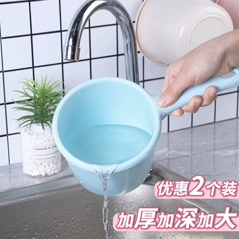 塑料水瓢大号舀水勺摔不破家用厨房加深水舀子加厚长柄洗澡打水瓢