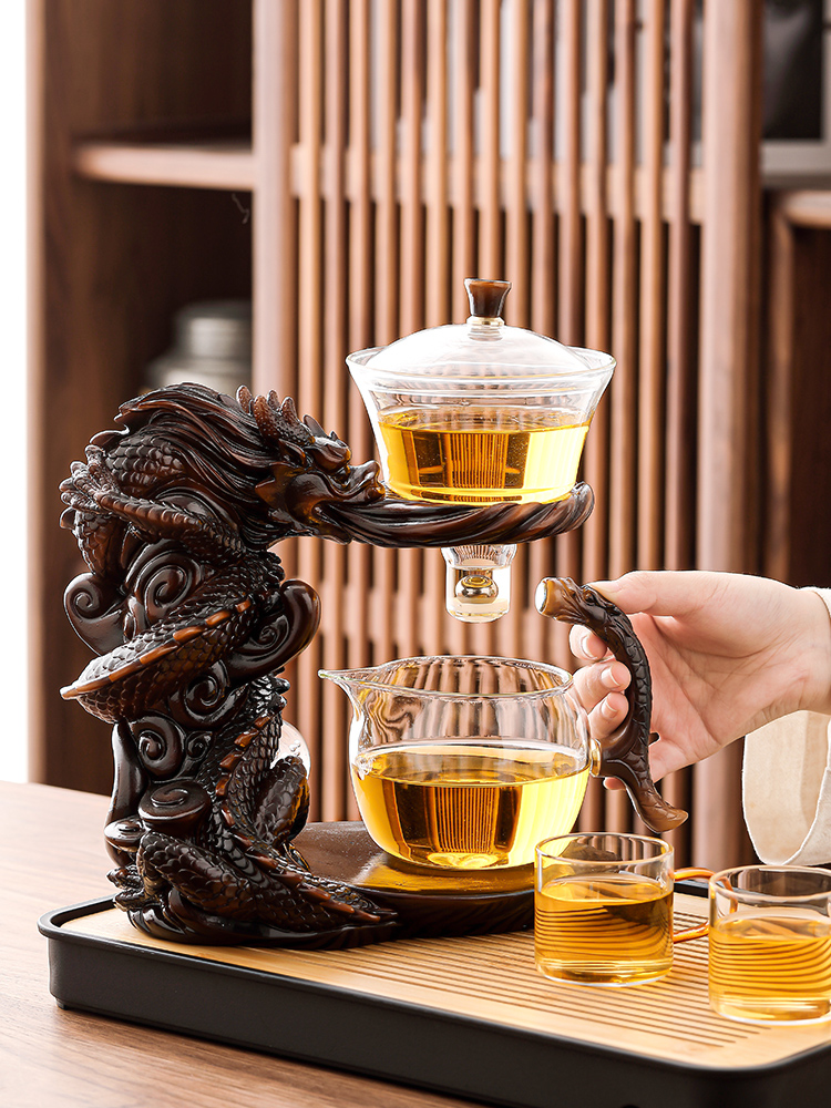 玻璃自动茶具套装家用小神龙茶壶2025新款轻奢高档懒人泡茶神器