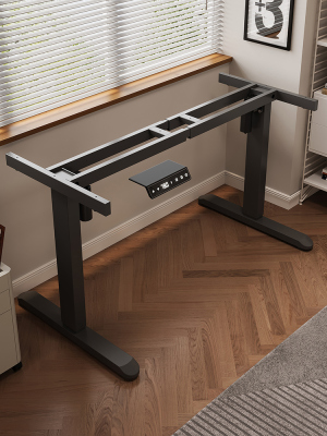 智能电动升降桌腿双电机双横梁学习书桌办公桌电脑桌支架升降桌架