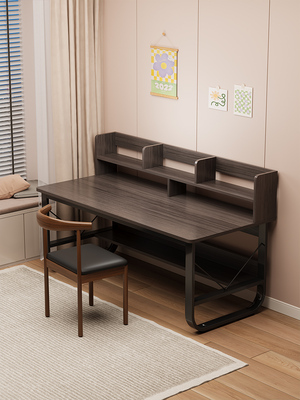 中小学生书桌书架一体家用电脑桌台式简约学习写字桌办公桌椅组合