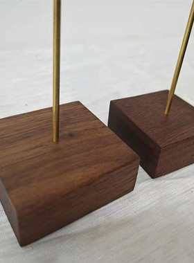 黑胡桃实木方块diy战模型胸像木质底座手办哔哩摆件展示地台拍照