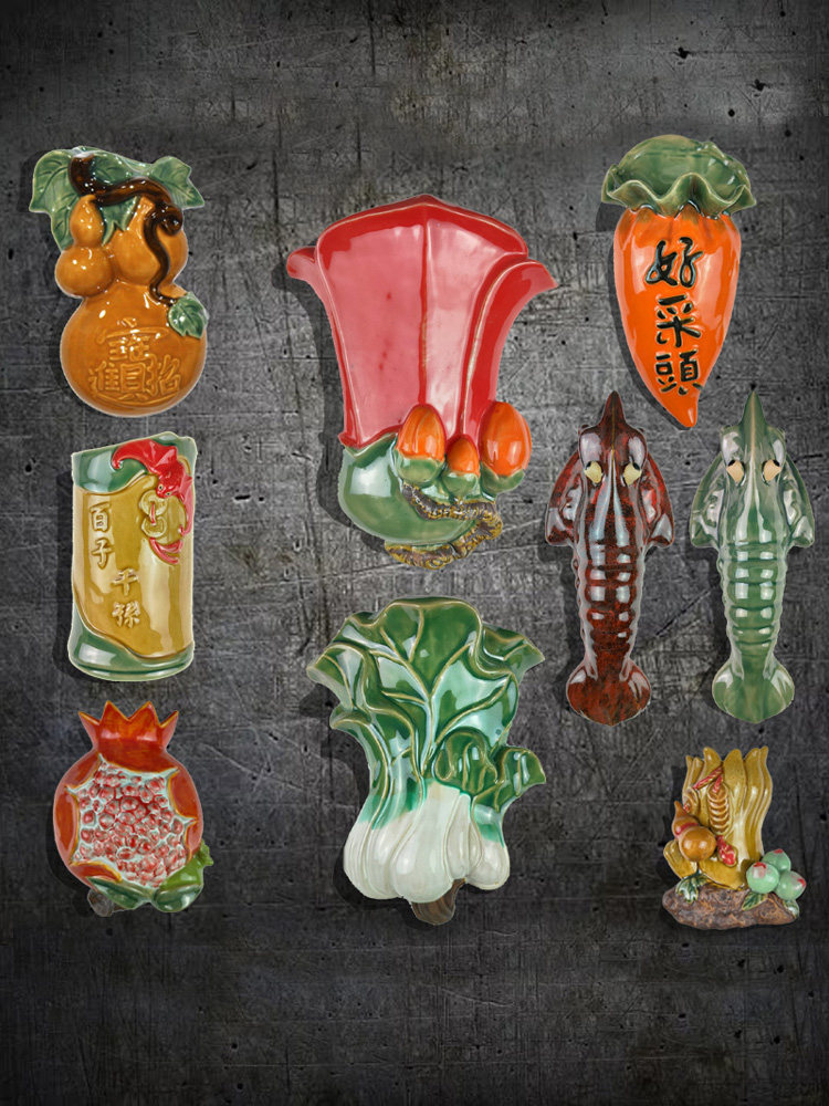 石湾花盆花瓶挂壁好采头百子千孙佛手葫芦招财进宝水培绿萝富贵竹