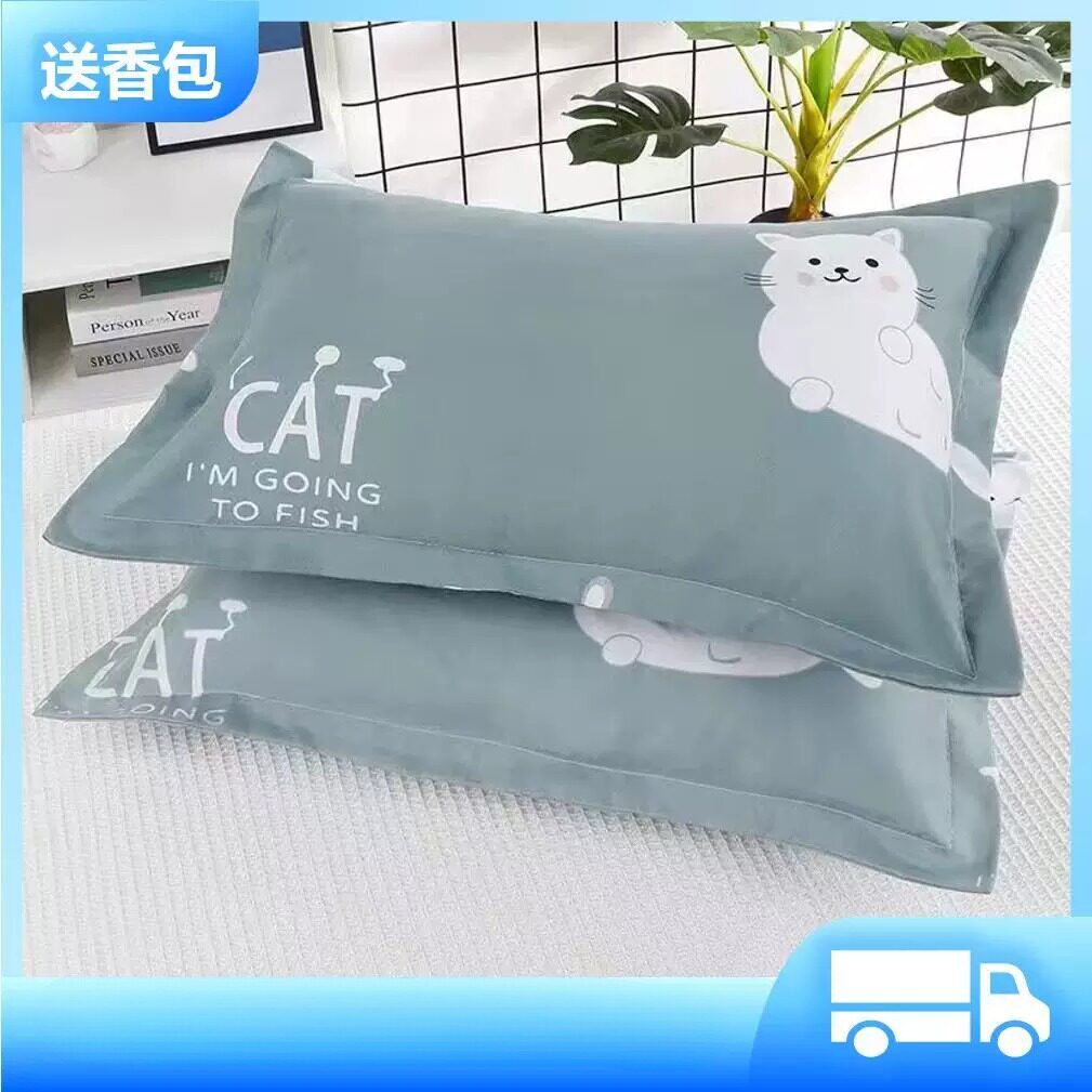 枕头枕芯护颈助眠一对装家用一对双人情侣枕头带枕套学生宿舍整头