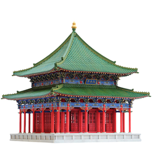 手工 正品 榫卯积木沉香亭斗拱结构玩具中国古建筑模型木质榫桙拼装