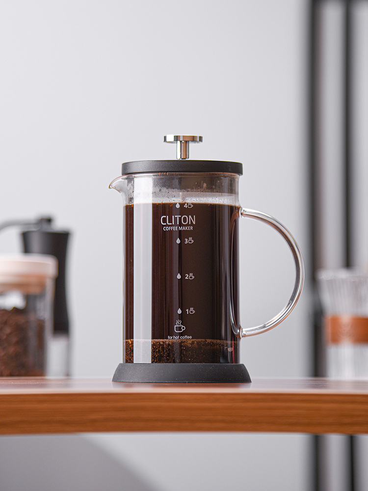 手冲咖啡壶法压壶家用煮咖啡过滤式器具冲茶器套装不锈钢过滤杯子