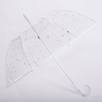 高档MAGIBRELLA透明雨伞长柄自动反光直杆伞大号男女透明伞可定制