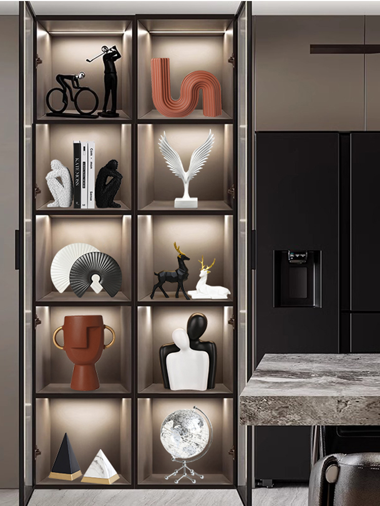 高档客厅酒柜摆件装饰品现代简约家居工艺品餐边柜电视柜2025新款