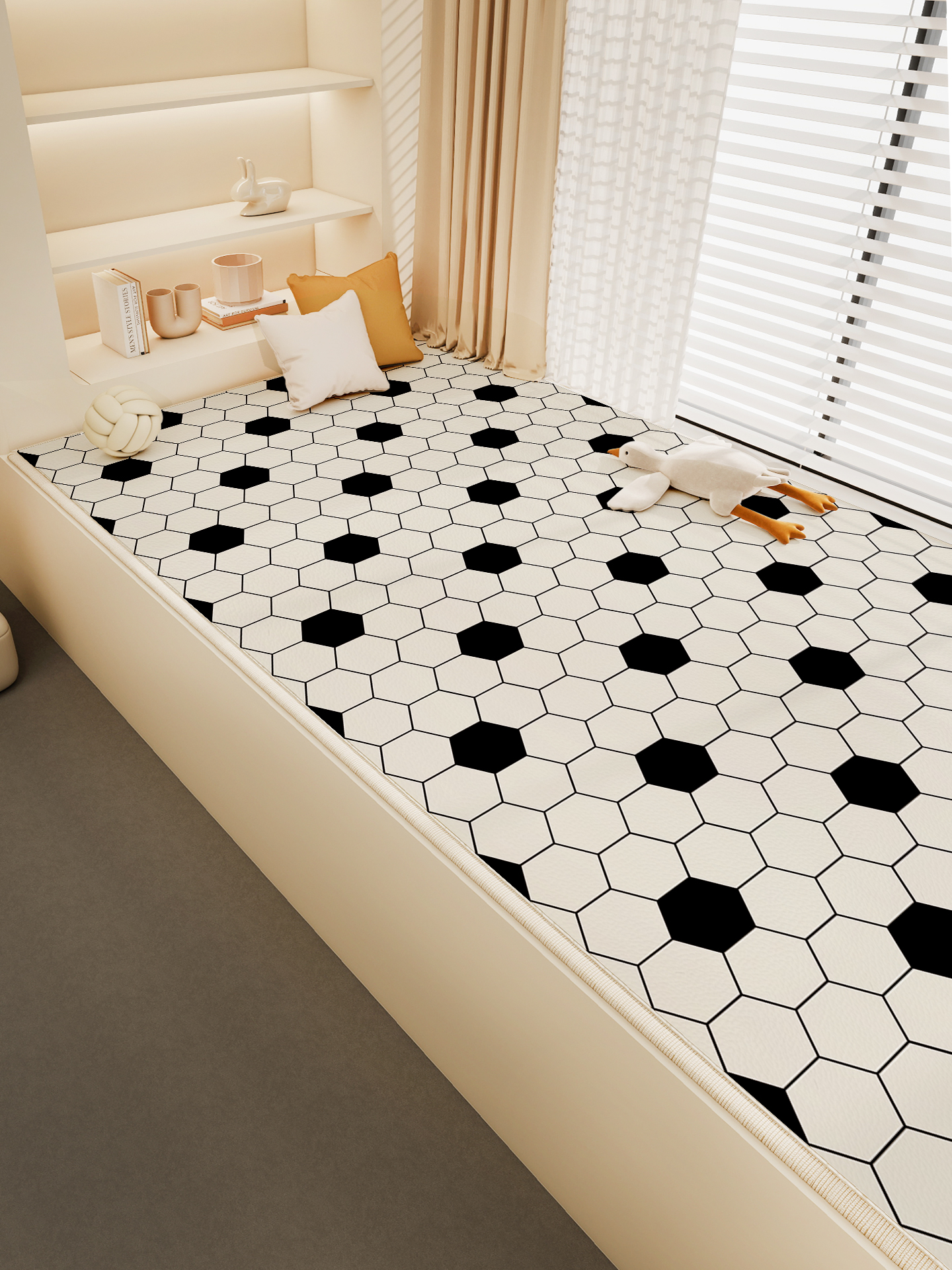 飘窗垫窗台垫子四季通用卧室阳台垫子防滑耐磨可裁剪防水飘窗垫子