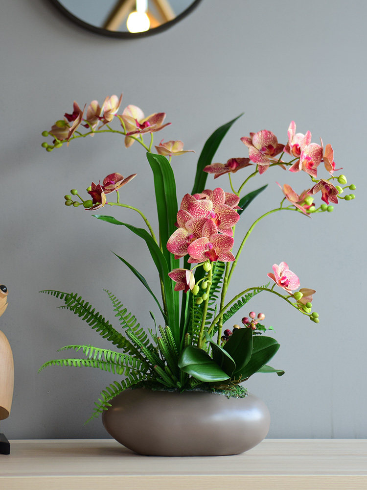 仿真花手感PU蝴蝶兰盆景盆栽花艺客厅高档假花桌面装饰花摆件婚庆,家居饰品,仿真花/假花,淘宝优惠券,粉丝福利购,淘宝优惠卷