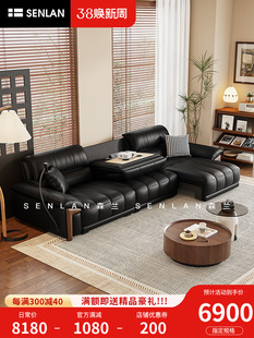 意式 极简电动折叠沙发床客厅多功能两用真皮沙发伸缩遥控直排坐卧