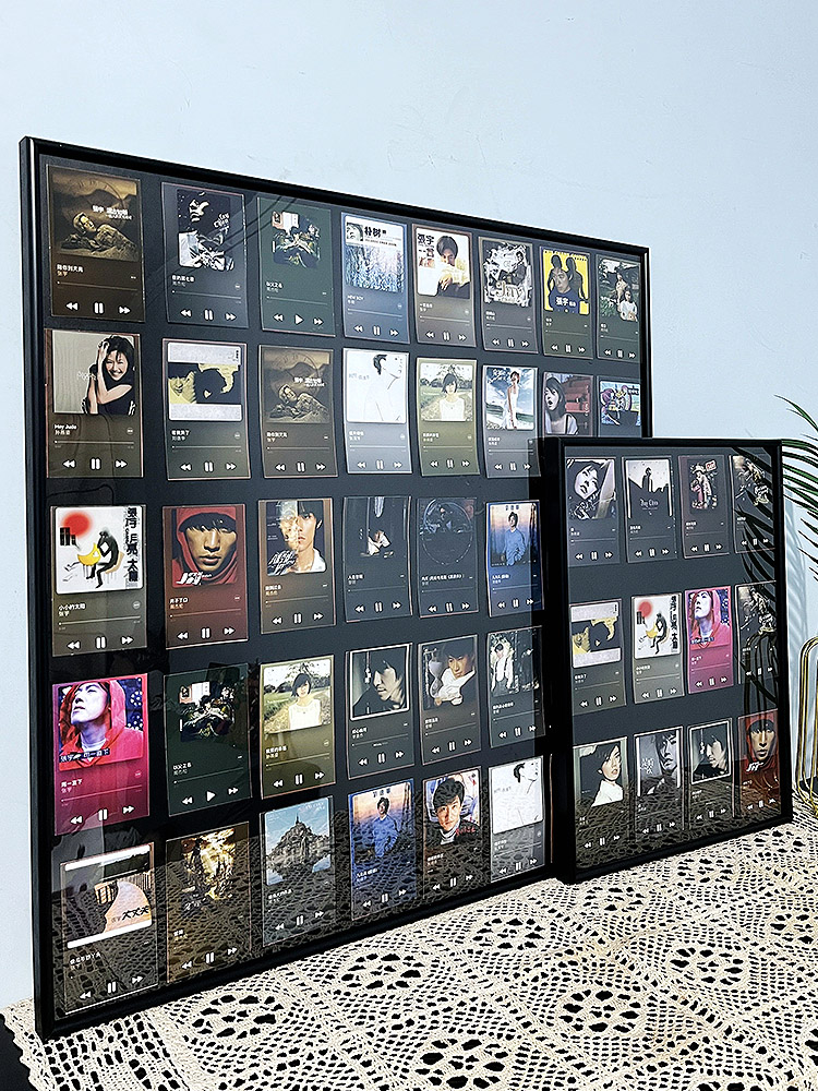 音乐照片墙裱明星歌曲封面相框nfc芯片成品播放器创意nfc音乐画框