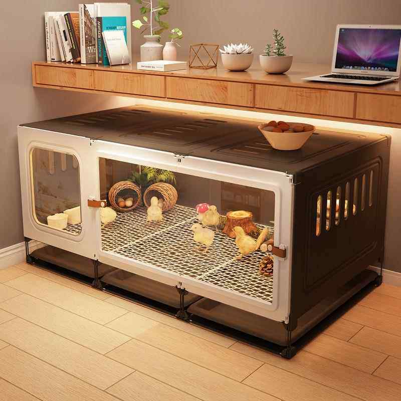 芦丁鸡饲养箱家用室内大号特宠物小鸡笼子鸭子专用养殖笼造景小屋