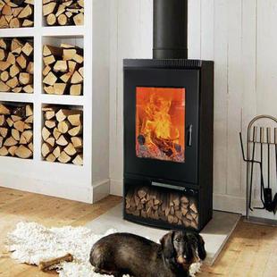 Style别墅客厅农村取暖炉 定制家用碳钢真火燃木取暖柴火壁炉欧式