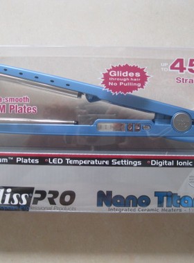 babyliss 蓝色纳米钛卷发两用卷/直发器/卷发棒卷发拉直板夹板