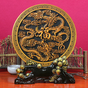 活性炭雕工艺品办公室装 酒柜电视柜客厅龙摆件 饰品碳雕摆设礼品