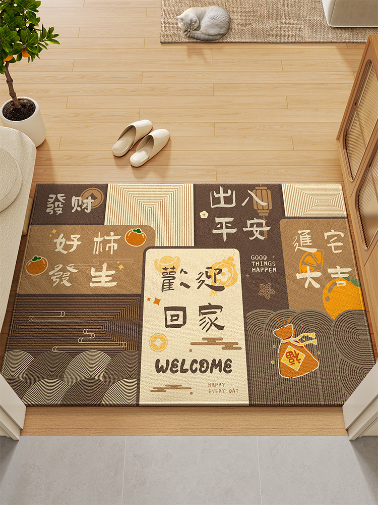 2025新款现代简约入户门地垫耐脏可定制防滑免洗门垫室内外脚踏垫