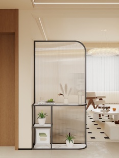 衣帽架可移动玻璃屏风隔断客厅入户玄关遮挡简约现代轻奢高级感