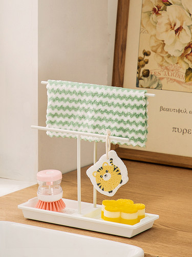 英国明爵厨房置物架水槽收纳架家用海绵抹布洗碗布沥水架挂篮