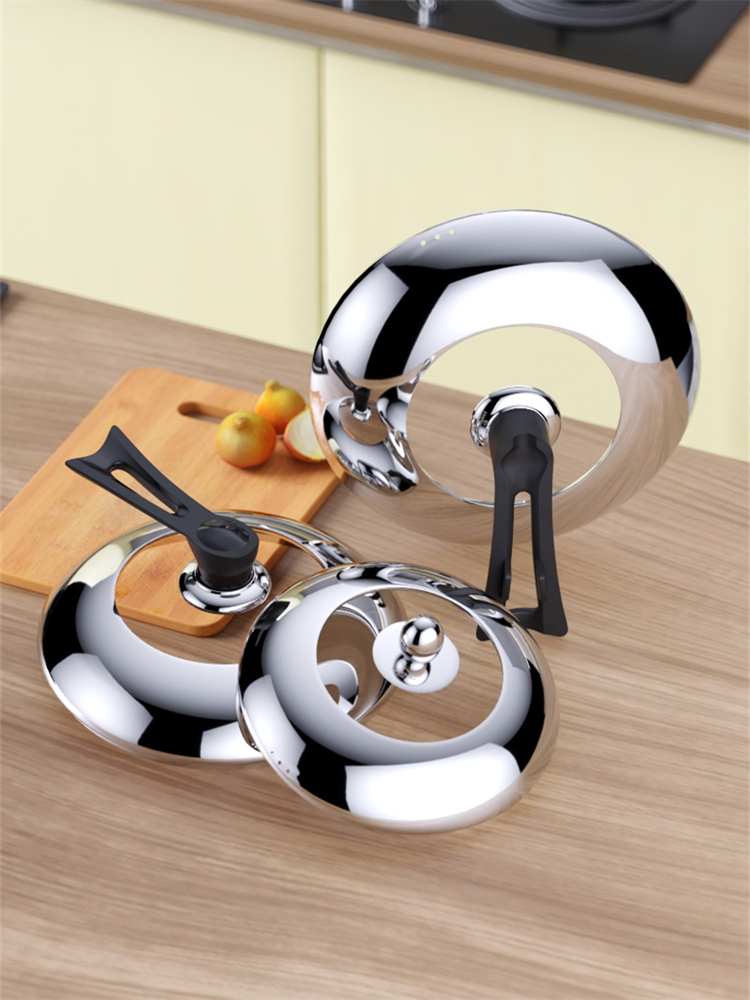 不锈钢锅盖家用炒菜锅蒸锅通用30加厚汤锅32cm铁锅28厘米圆形盖子