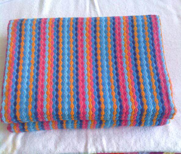 赛维丝纯全棉彩条双人老式毛巾被夏凉被午睡盖毯毛巾床单180*200C