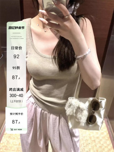 基础百搭 HEYGIRL黑哥 夏天 显瘦针织纯色吊带背心女夏 辣妹 修身