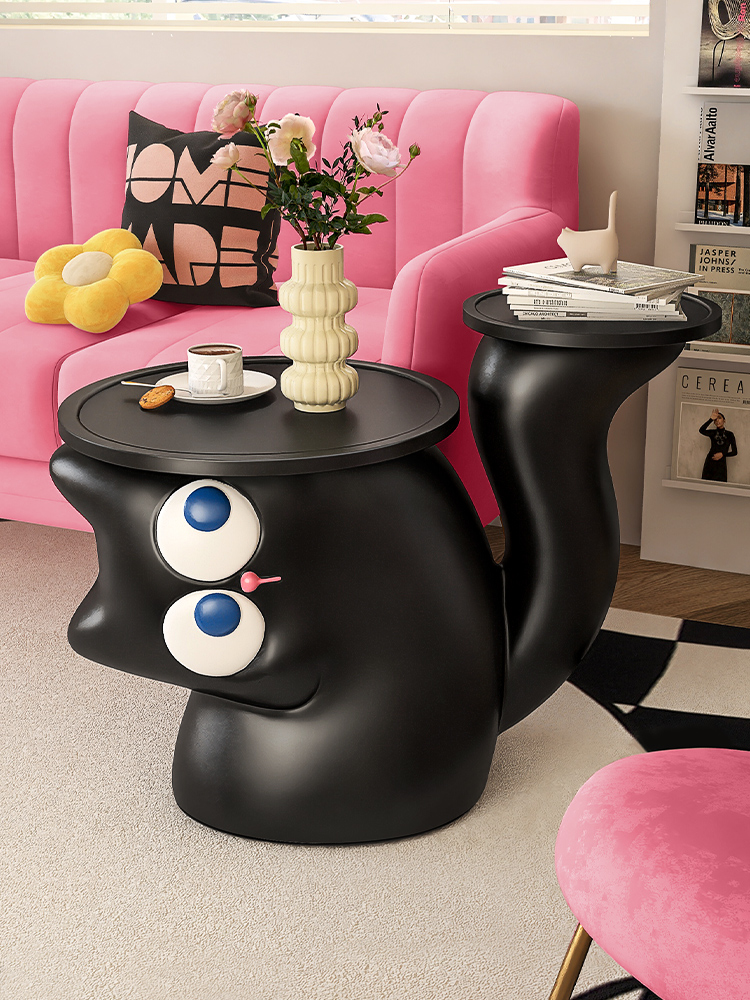 可爱小猫猫落地摆件客厅大型电视柜沙发旁边家居装饰创意卡通茶几