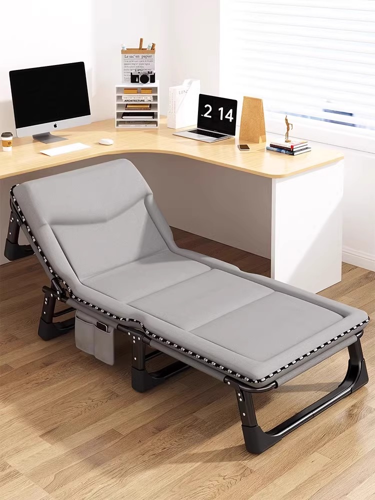 午休神器折叠床单人办公室家用简易午睡陪护行军床多功能便携躺椅