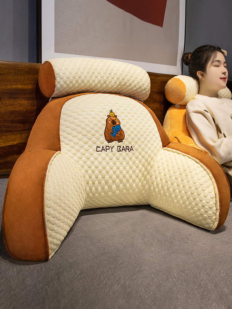 夏季冰豆豆床头靠垫软包护腰靠枕大靠背孕妇沙发抱枕床上看书枕头