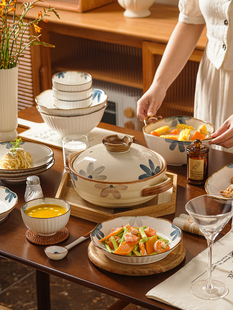 wuxin陶瓷碗碟套装家用日式餐具2025新款碗盘筷子乔迁瓷器礼盒装