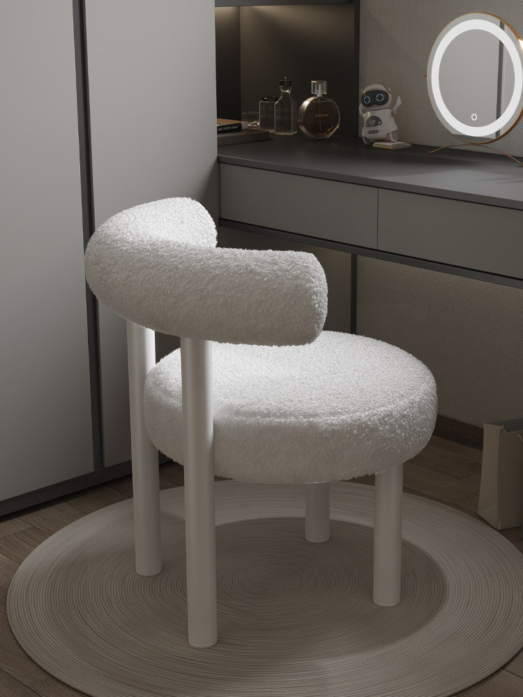 化妆凳轻奢高级感梳妆凳女生卧室梳妆台凳子衣帽间化妆椅美甲椅子