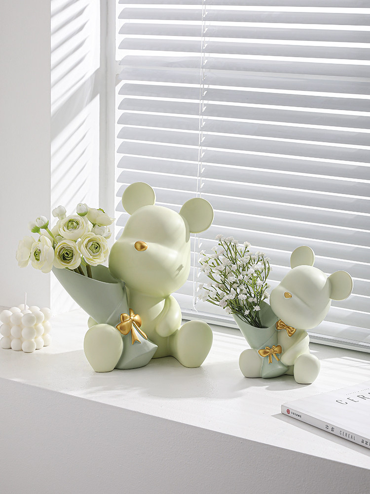 创意捧花暴力熊客厅摆件家居玄关电视柜桌面装饰品乔迁新居小礼物,家居饰品,装饰摆件,淘宝优惠券,粉丝福利购,淘宝优惠卷