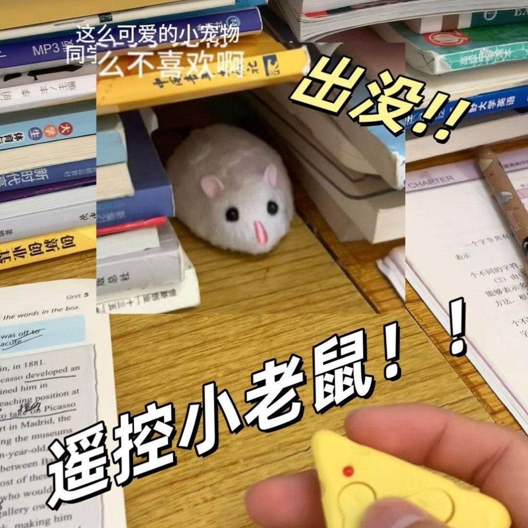 遥控小老鼠玩具会跑猫玩具假老鼠耗子趣味会动小仓鼠网红小玩意