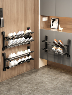 折叠鞋架子家用门口多层门后小窄鞋收纳神器悬挂出租房用儿童鞋架