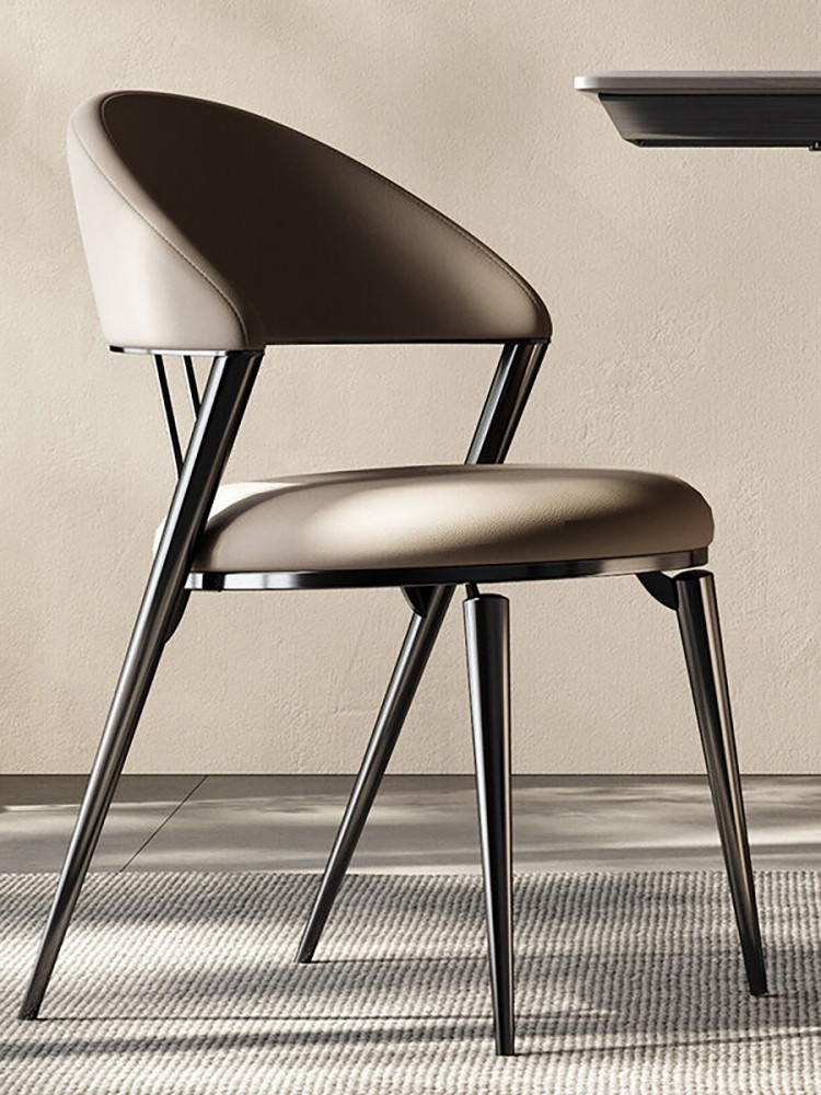 北欧餐椅现代简约法式轻奢高级感餐厅餐桌皮凳子书桌靠背椅子家用