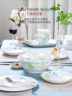 碗碟套装 碗盘轻奢高级感送礼碗筷组合碗 家用2024新款 骨瓷餐具套装