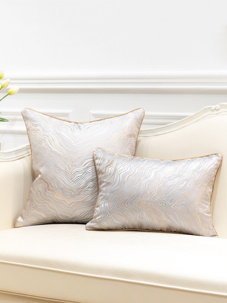 欧式轻奢高级感抱枕客厅沙发靠垫大靠背床上睡觉腰靠枕头套不含芯