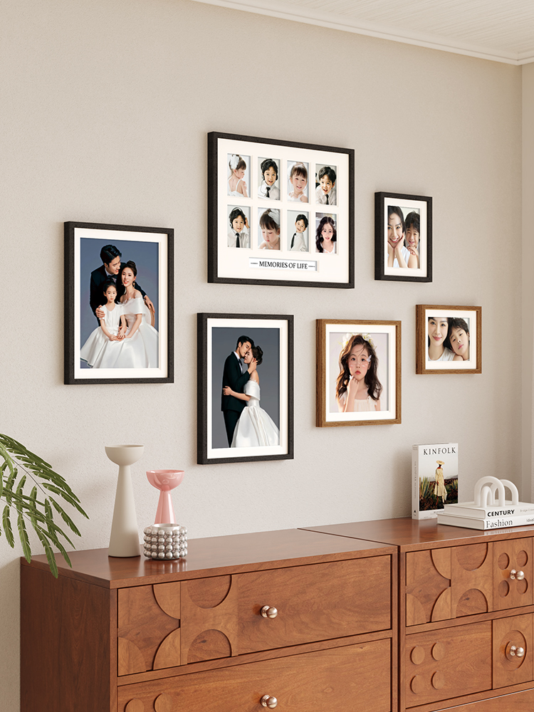 创意照片墙高级感客厅diy挂墙装饰相框组合家庭免打孔相册展示墙