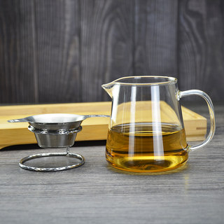 玻璃公道杯茶漏套装耐热加厚高温公杯带过滤网分茶器茶具配件茶海