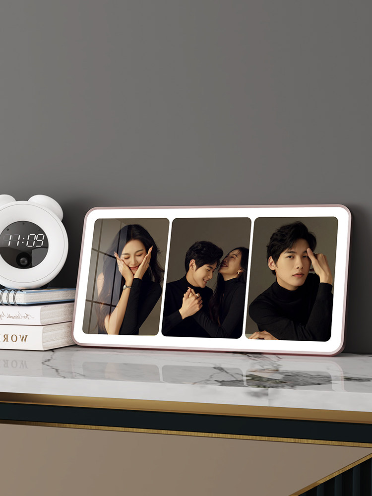 相框摆台照片定制洗婚纱照全家福做成水晶创意摆件打印相册高级感