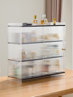 桌面收纳盒收纳柜茶具展示柜子餐具化妆品厨房储物柜水杯子置物架