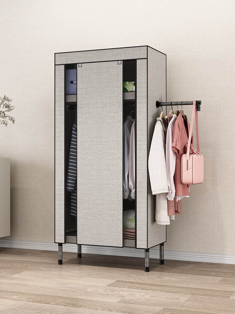 简易布衣柜现代简约全钢架出租房家用卧室收纳组装收纳储物挂衣橱,住宅家具,简易衣柜,淘宝优惠券,粉丝福利购,淘宝优惠卷