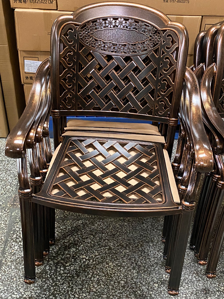 藤朝室外户外铸铝桌椅子庭院露天花园铁艺铝合金室外防水休闲座椅