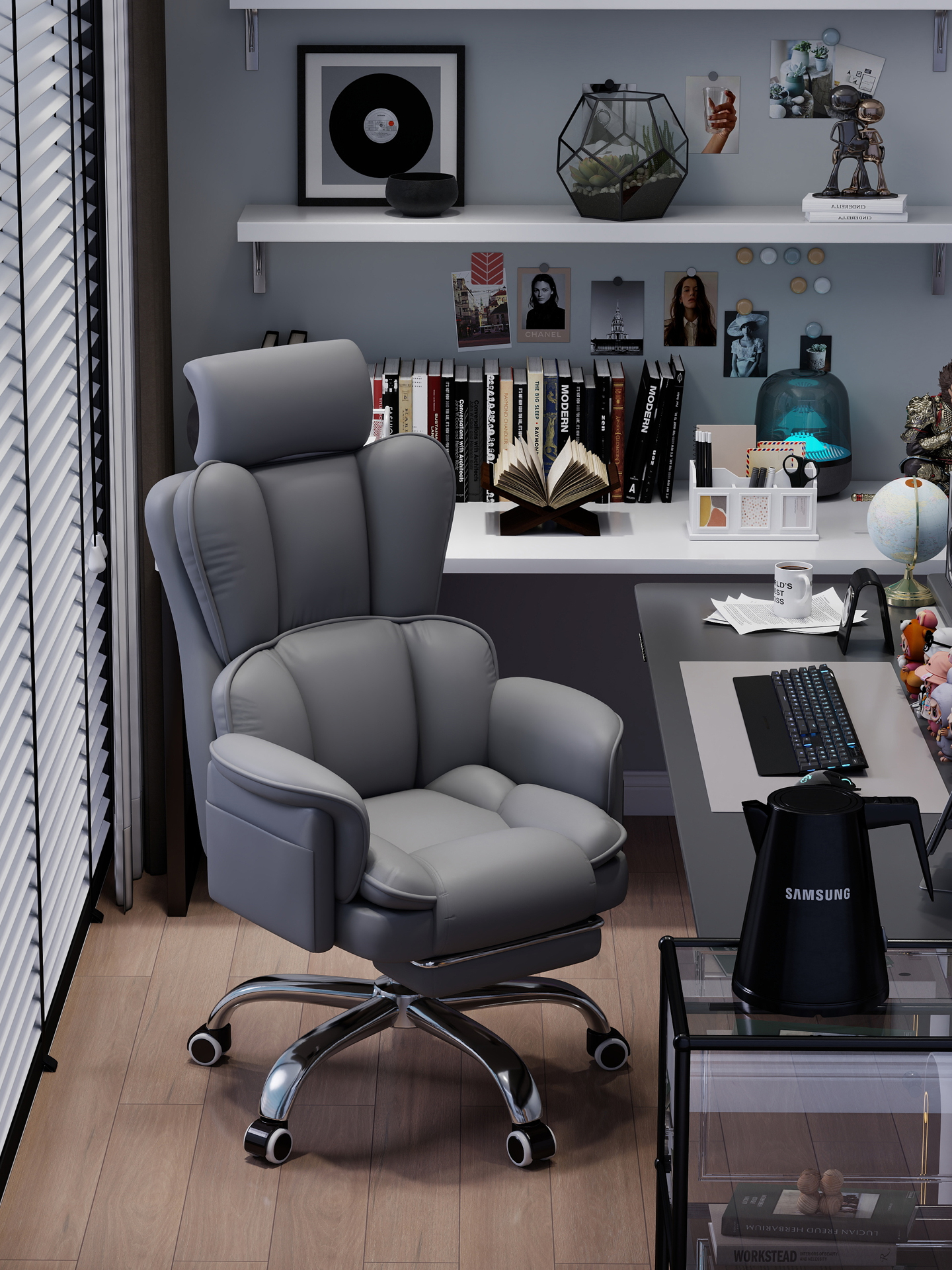 电脑椅家用办公椅书桌椅舒服久坐电竞游戏椅休闲靠背宿舍升降转椅