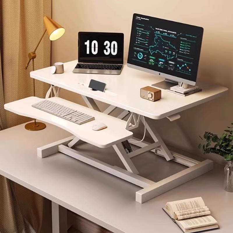 站立式工作台可升降电脑桌家用书房站着办公笔记本电脑桌台式电脑