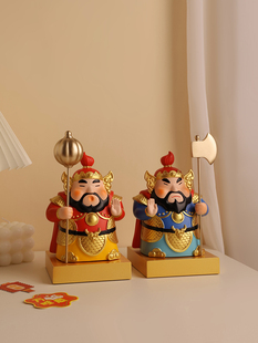 国潮文创门神摆件办公室桌面入户玄关装 饰镇宅乔迁新居搬家礼物